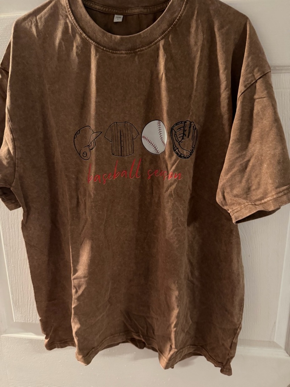 Baseball Season Graphic Tee - Brown